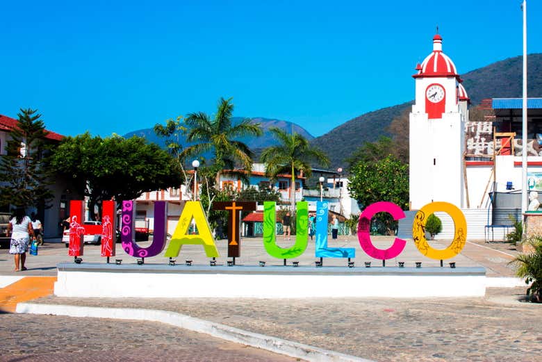 Letras de boas-vindas a Huatulco