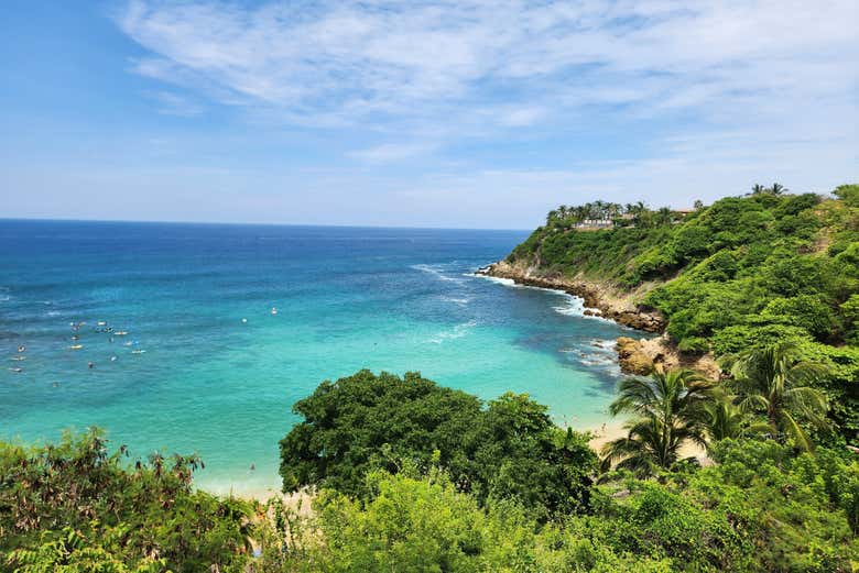 Vista panorámica de la playa Carrizalillo