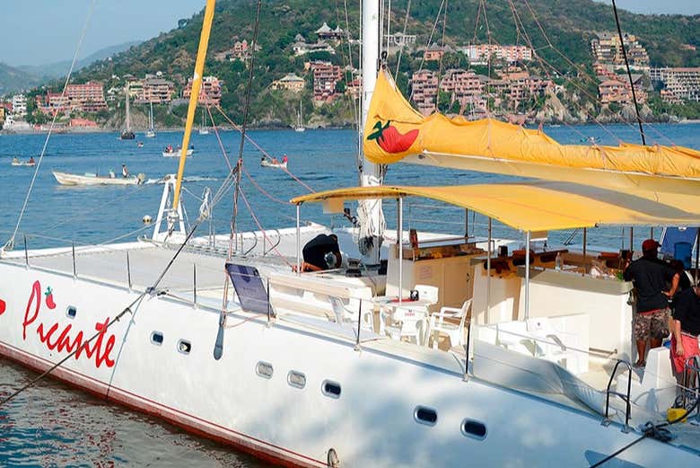 Embarcação durante a atividade