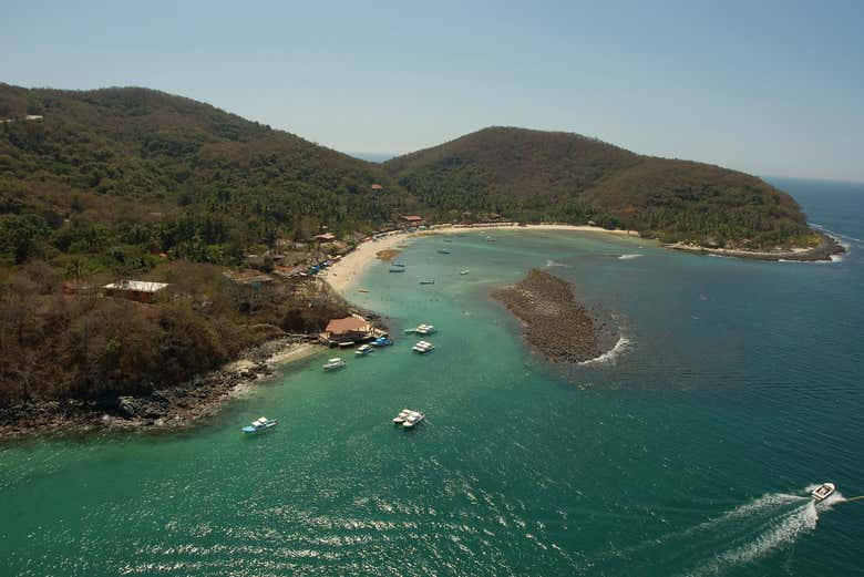 Paisagens da praia de Las Gatas