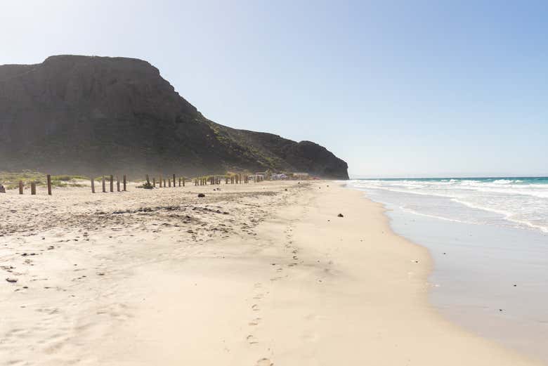 Pristine beaches on the coast of Baja California Sur