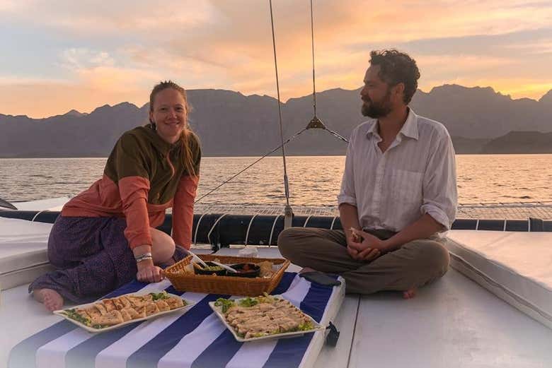 Admirando as vistas de Loreto ao entardecer