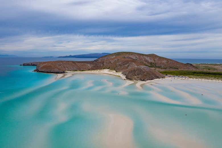 Vistas aéreas de la famosa bahía de Balandra