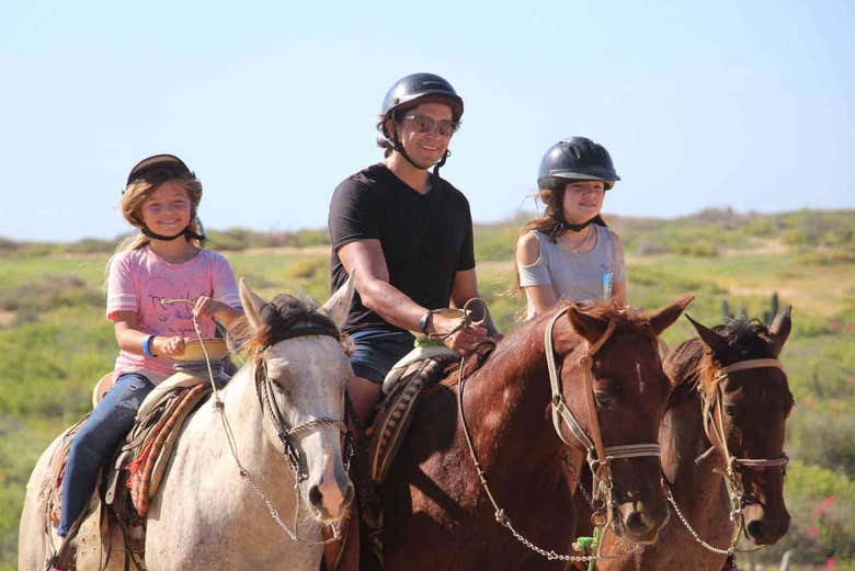 Desfrutando em família no deserto de Los Cabos