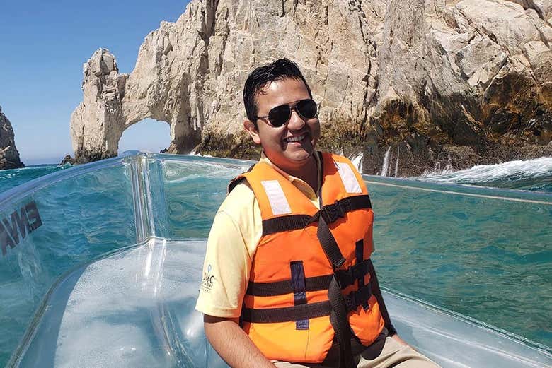 Having fun during the boat ride
