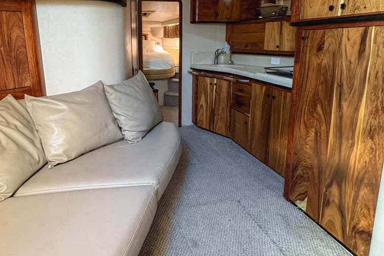 Gli interni dello yacht