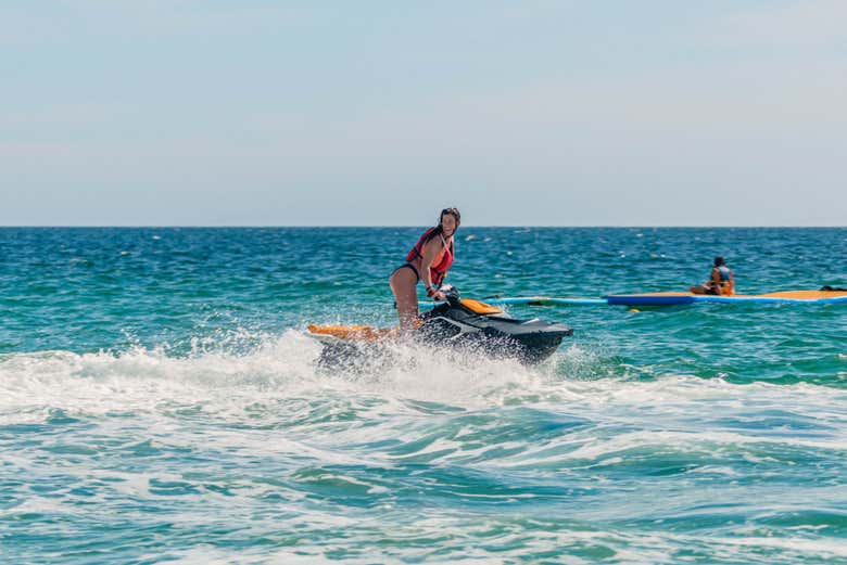 Speeding across the water