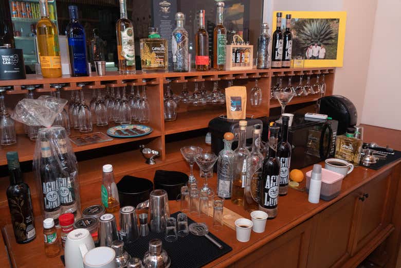 Barra donde realizaremos la clase de coctelería