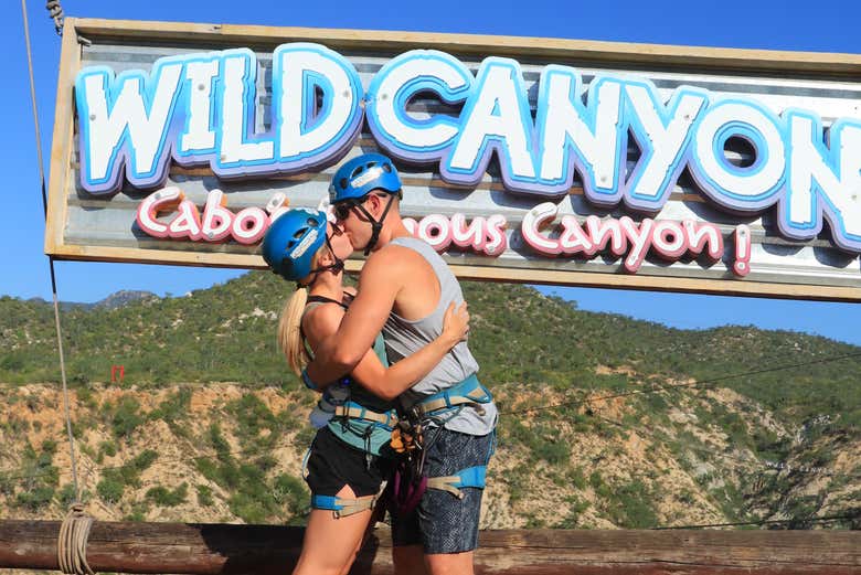 Couple about to enjoy the ziplines