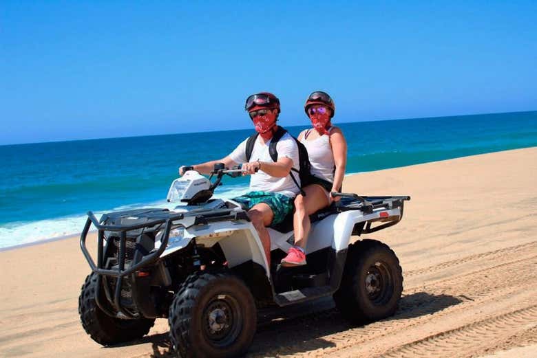 Quad biking along the beach