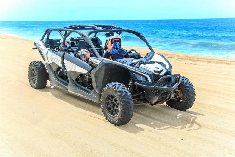 Exploring Migriño Beach by buggy
