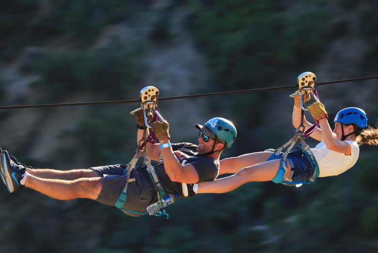 Speeding along an exciting zipline