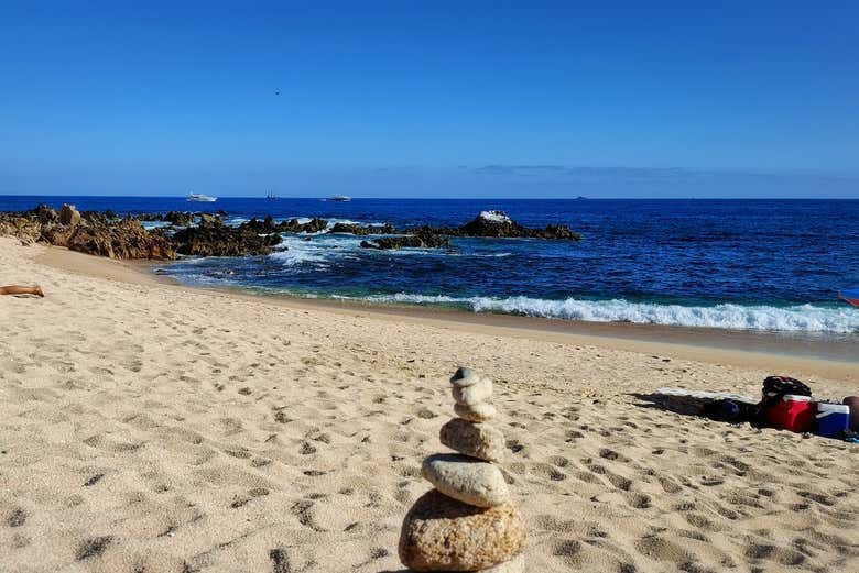 La arena fina carcateriza estas playas de Los Cabos