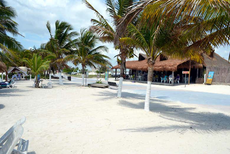 Beach club in the middle of the Caribbean