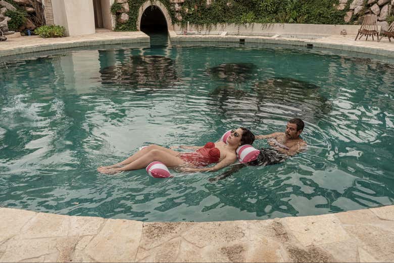 Share a relaxing moment as a couple