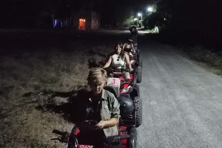 Ride ATVs at night