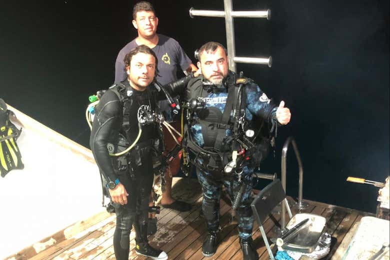 ¡A punto de saltar al agua!