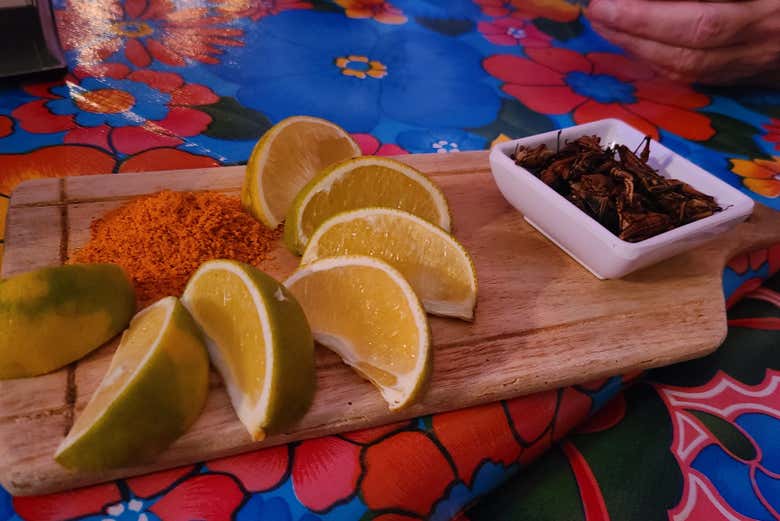 Gafanhotos com limão