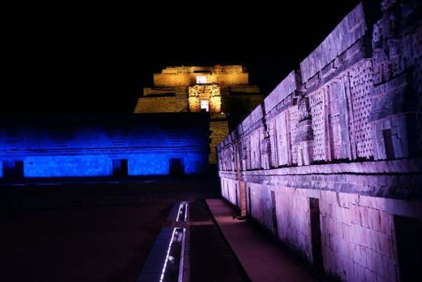 Jeu de lumière à Uxmal