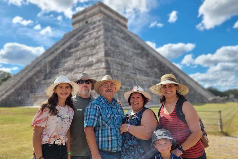 Admire the stunning pyramid dedicated to the God Kukulkán