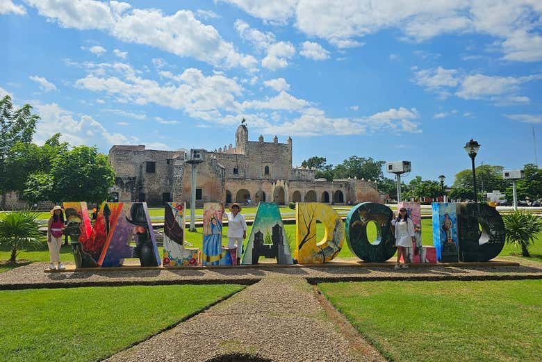 Disfrutando de la visita por Valladolid