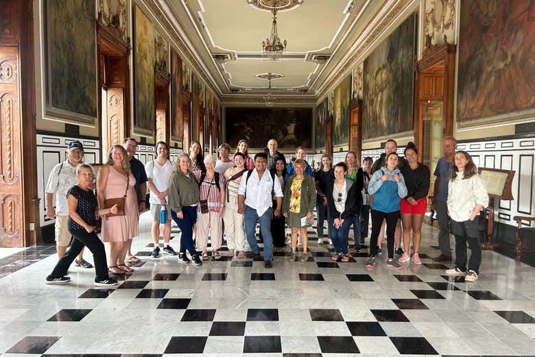 Una de las paradas durante el free tour por Mérida