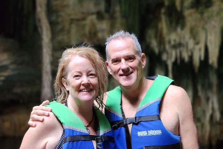 Equipados con los chalecos salvavidas