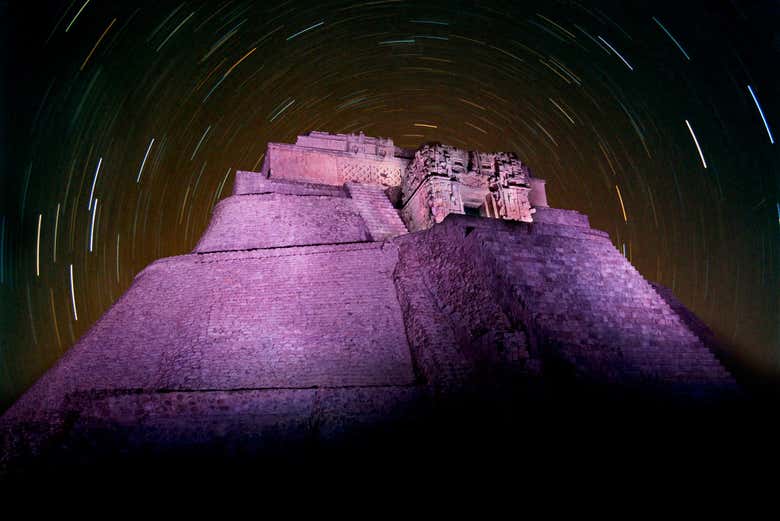 Tombée de la nuit à Uxmal