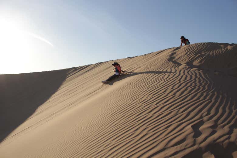 Ride down the dunes! 