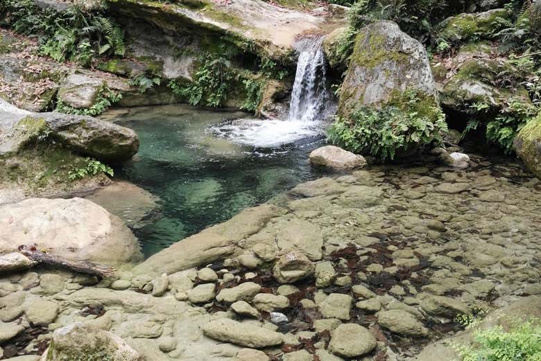 The waterfall at La Estanzuela Natural Park