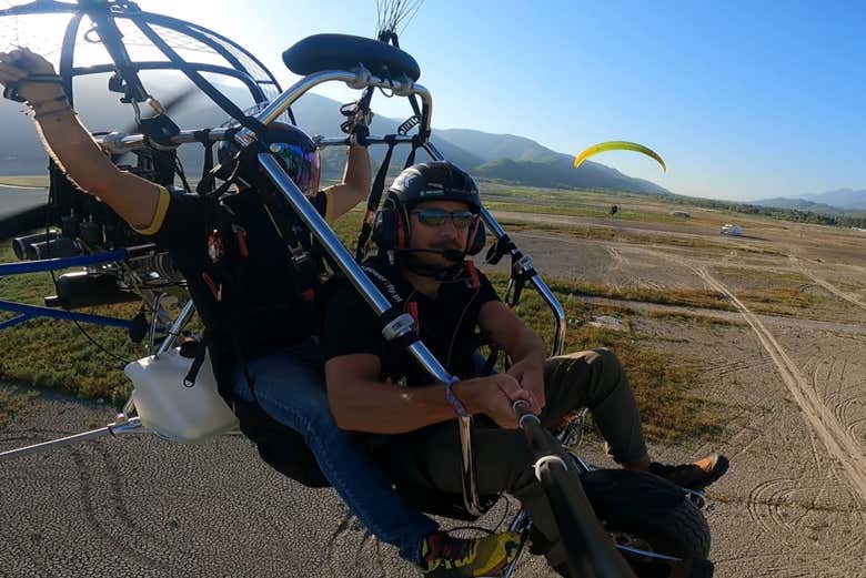 Passeio de paramotor