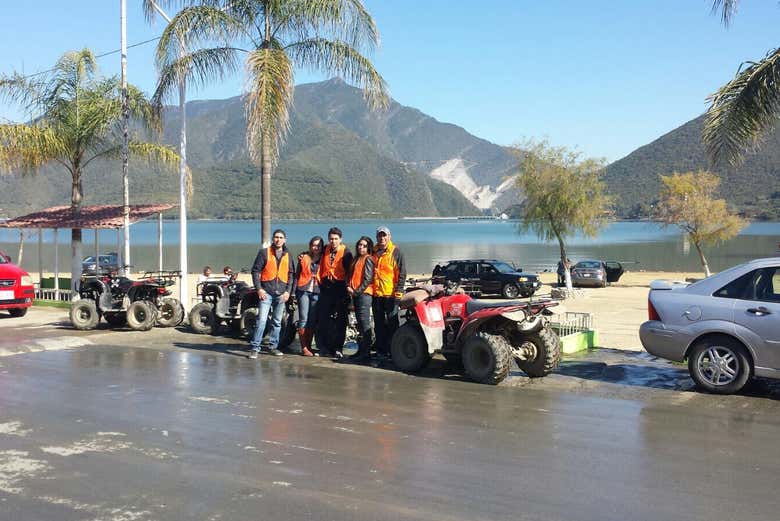 Tomando una pausa en la ruta
