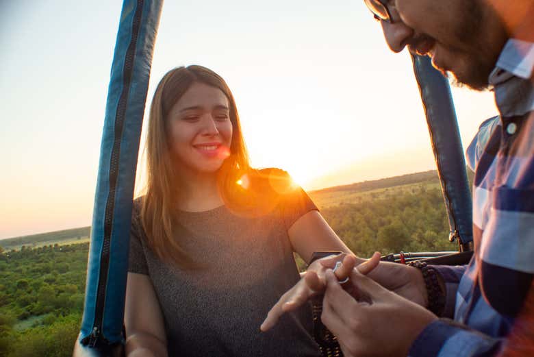 Proposal in the balloon