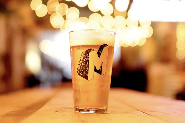Vaso de la cervecería Metapatio