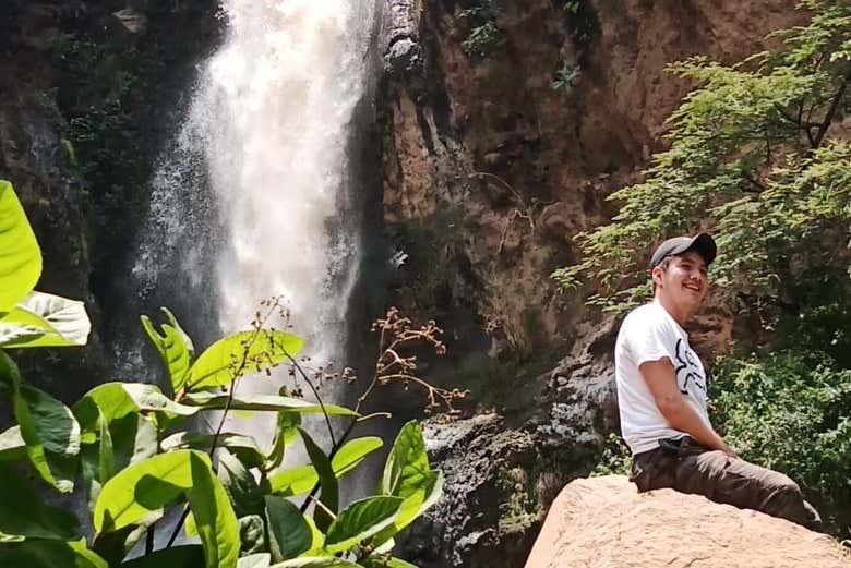 Llegada a la cascada de Etúcuaro