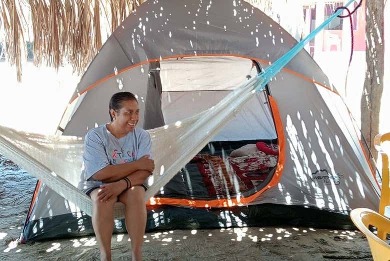 Disfrutando del campamento