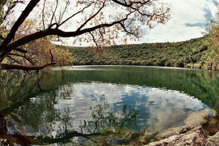 Alberca de Morelia volcanic crater lake