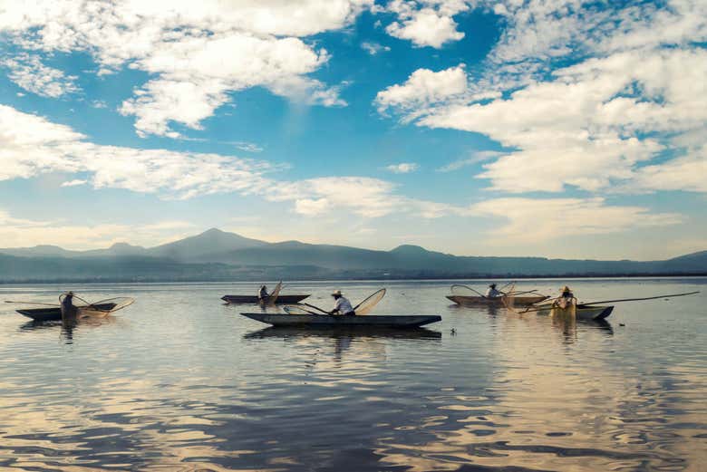 Pescadores del lago Pátzcuaro