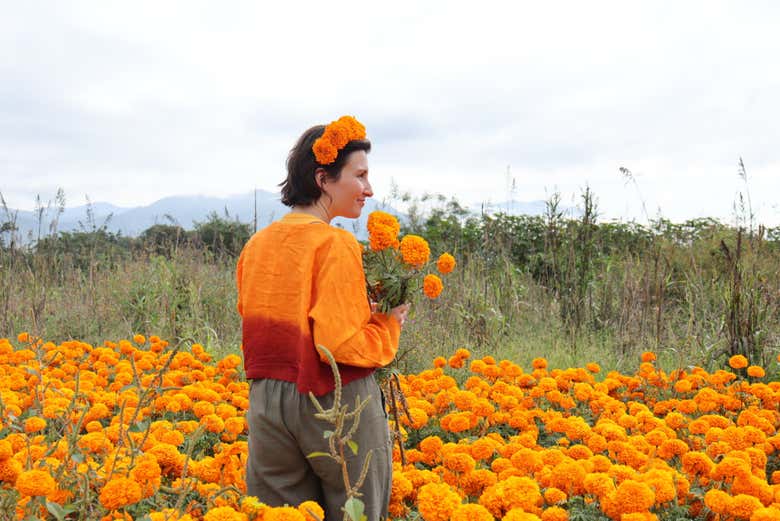 Mulher no campo