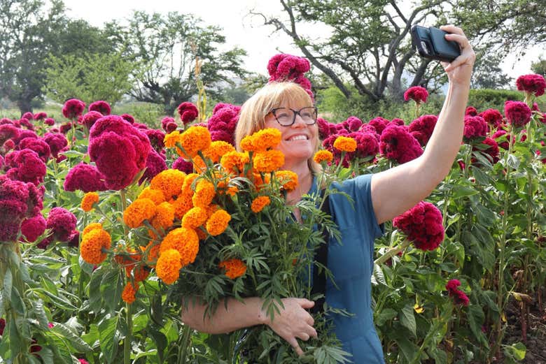 Aproveitando a visita ao campo de flores de cempasúchil