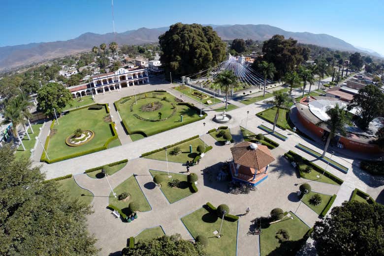 Vista aéreas de Santa María del Tule