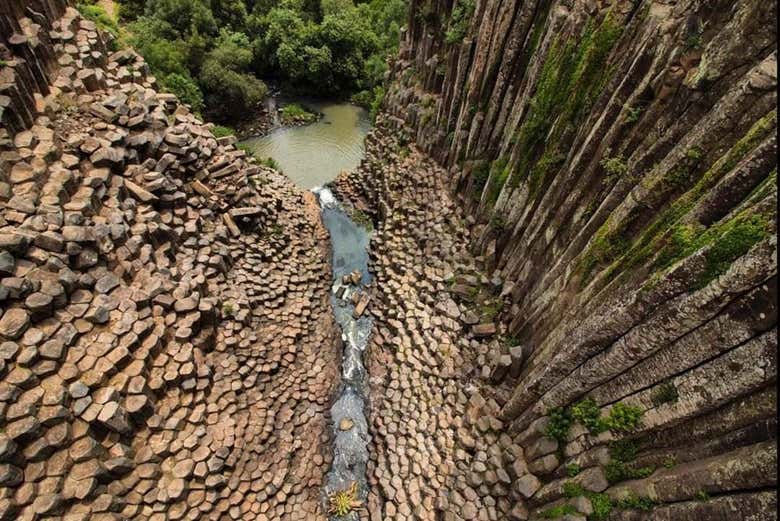 Prismas Basálticos vistos desde arriba
