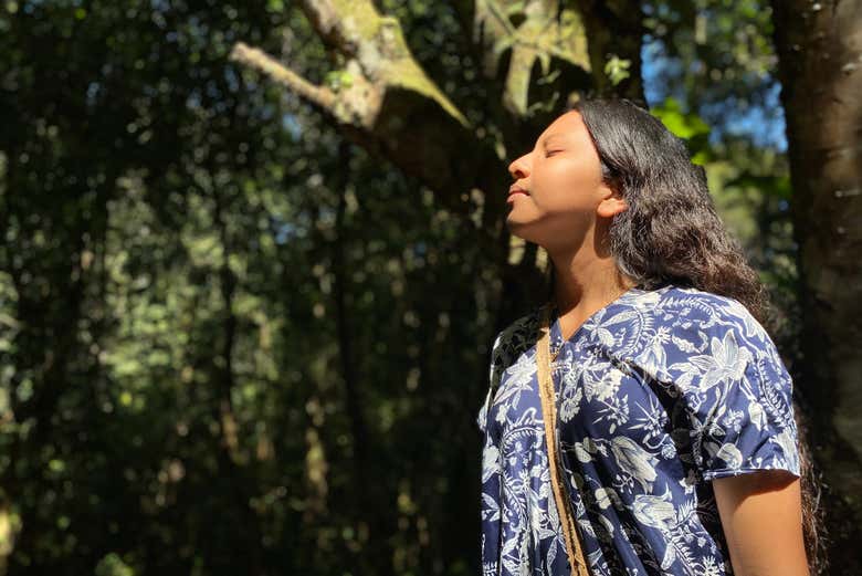 Disfrutando del recorrido por la Selva Lacandona