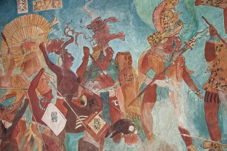 Pintura mural maya de Bonampak