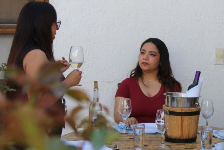 Durante la degustazione di vino