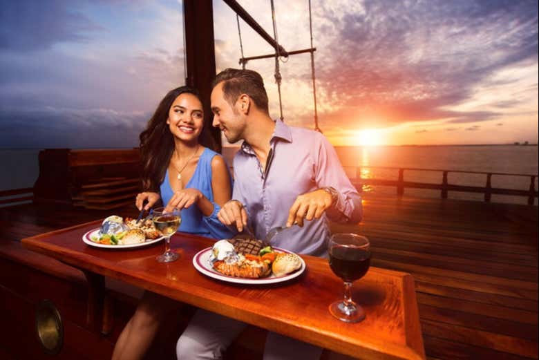 Jantar no barco