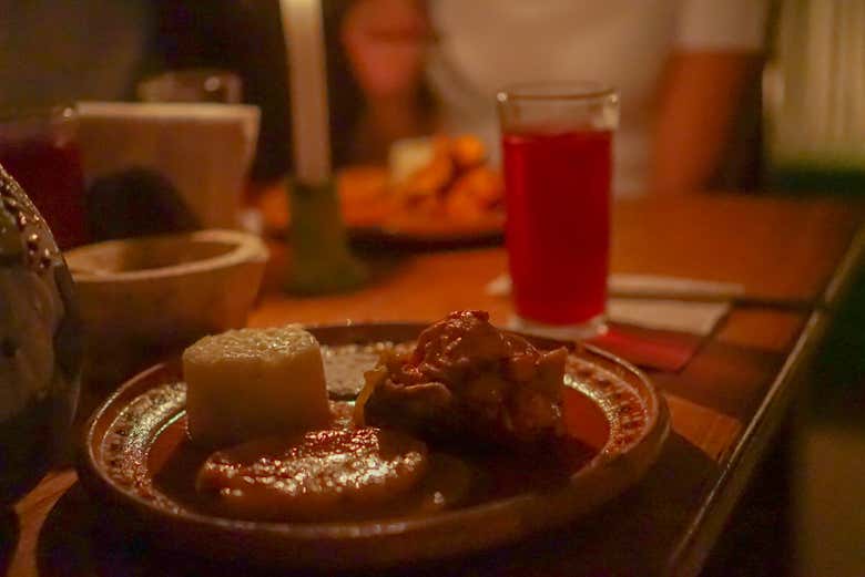 Dîner typique maya