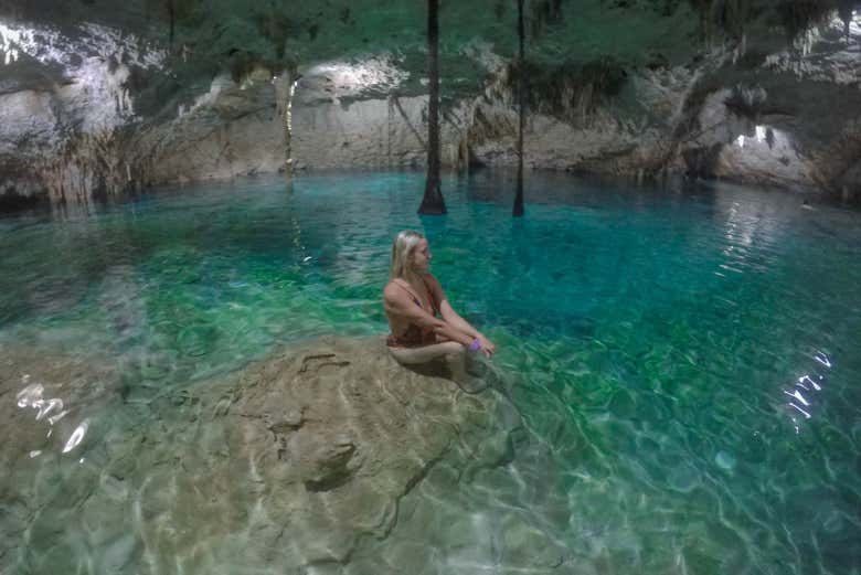 Contemplando los paisajes de los cenotes