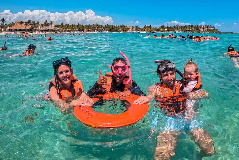 Preparados para hacer snorkel