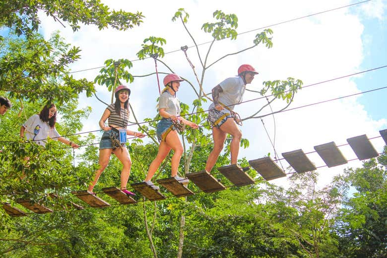Desfrutando da aventura por Puerto Morelos